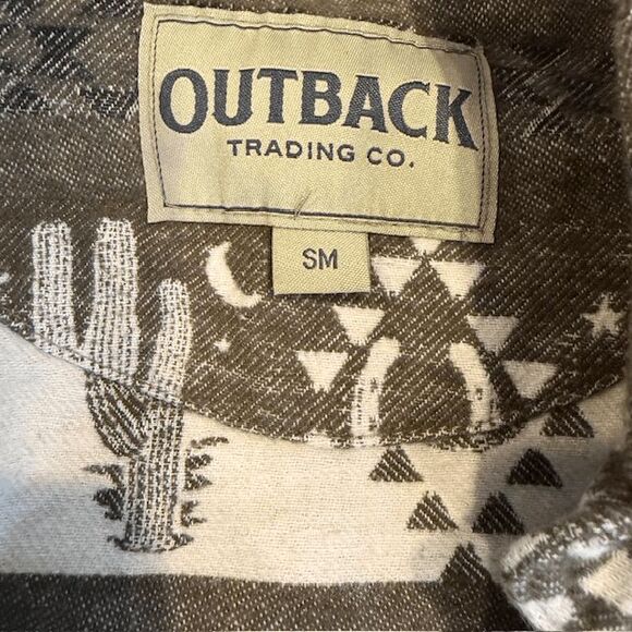 Outback Trading Co Fay Pearl Snap Blanket Shirt Olive Green Western Size Small - Picture 8 of 16